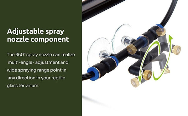 REPTIZOO 1set Plug and Nozzles Accessories for REPTIZOO Reptile Terrariums Humidifier TR07/TR05 - REPTI ZOO