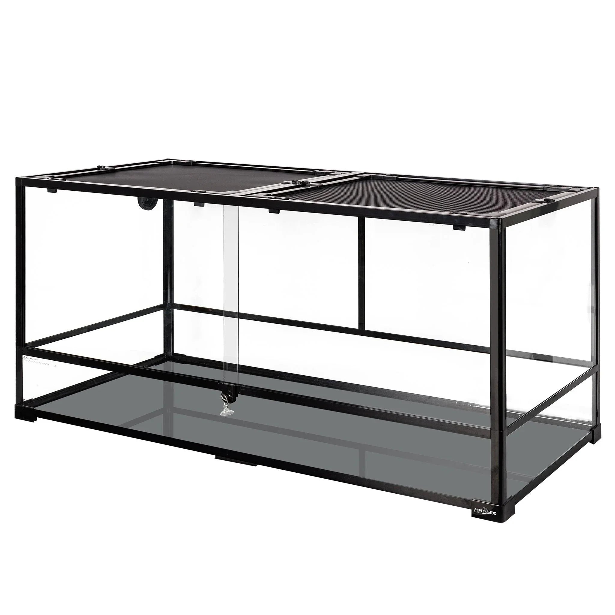 REPTI ZOO 120 Gallon 48" x 24" x 24" Large Glass Reptile Snake Terrarium, Tall & Wide Reptile Habitat Tank with Sliding Door Screen Ventilation RK0240 Secondary image