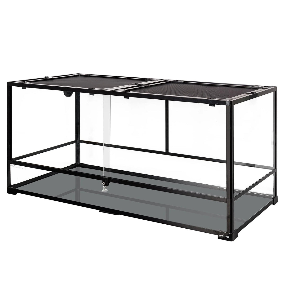 REPTI ZOO 120 Gallon 48" x 24" x 24" Large Glass Reptile Snake Terrarium, Tall & Wide Reptile Habitat Tank with Sliding Door Screen Ventilation RK0240 - REPTI ZOO