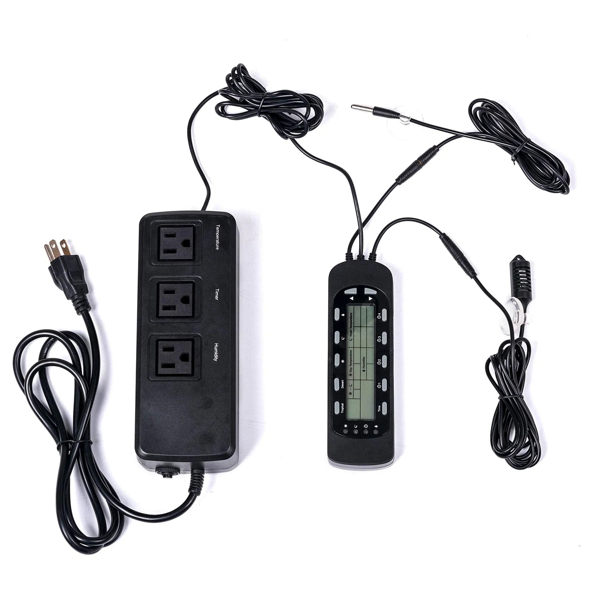 Digital Thermometer Hygrometer Temperature Controller for Reptile Tank, Waterproof Reptile Timer with Thermostat Controller Lighting (THC15) - REPTI ZOO