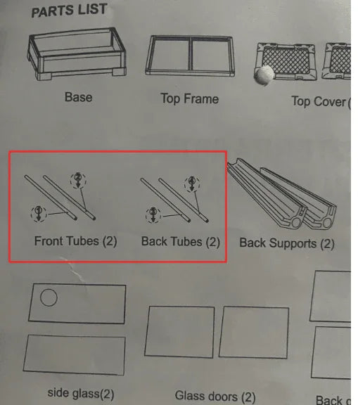 4 corner pipes of RK0240 - REPTI ZOO Main image