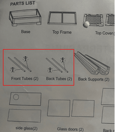 4 corner pipes of RK0240 - REPTI ZOO